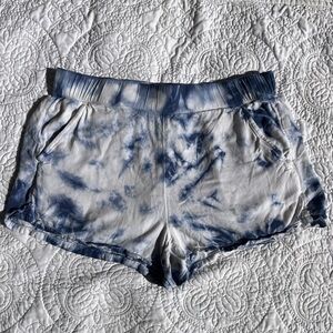Aerie tie dye high-waist shorts